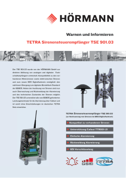 TETRA Sirenensteuerempfänger TSE 901