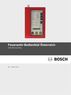 Produktinformation - Bosch Security Systems