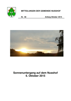 Mitteilungsblatt Nr. 68