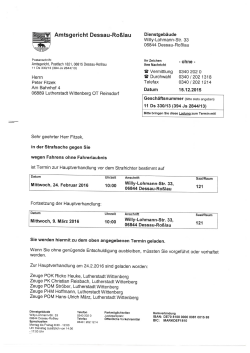 151215 - AG DR an OSP - Hauptverha. + Forts.