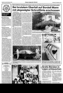 LZ-Bericht von 1991 zum Bordell-Überfall - Lippische Landes
