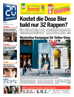 Kostet die Dose Bier bald nur 32 Rappen?