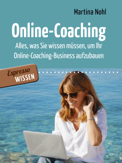 Online-Coaching - Dr. Martina Nohl