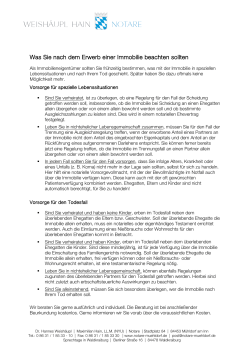 Informationen Immobilienkauf - Notare Weishäupl / Hain