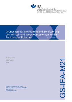 Grunds&auml;tze f&uuml;r die Pr&uuml;fung und Zertifizierung von Winkel