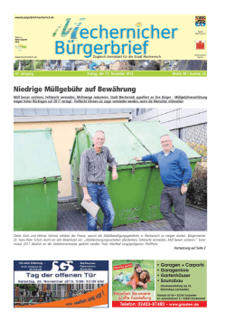 Niedrige Müllgebühr auf Bewährung