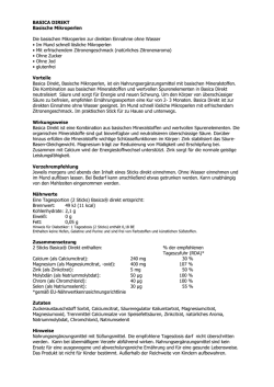Produktinformation Basica Direkt