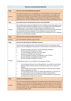 FAQ-Liste zur Notunterkunft Hölterfeld