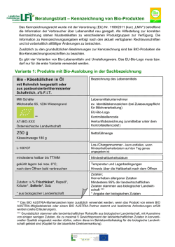 Kennzeichnung von Bio-Produkten