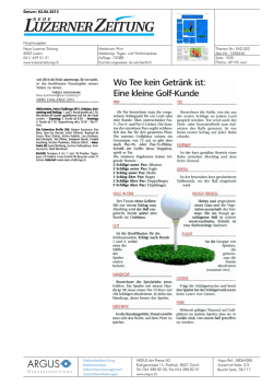 Eine kleine Golf-Kunde