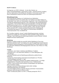 RAFO-Verfahren Im Gegensatz zur CHIVA
