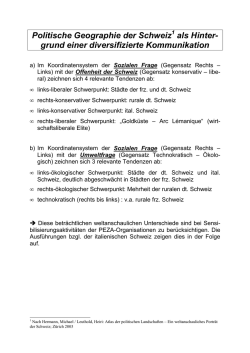 Politische Geographie der Schweiz