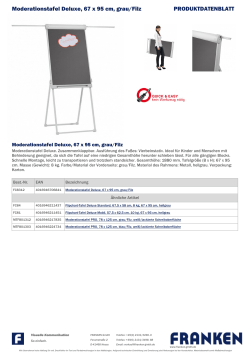 Moderationstafel Deluxe, 67 x 95 cm, grau/Filz
