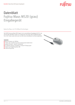 Datenblatt Fujitsu Maus M520 (grau) Eingabegerät