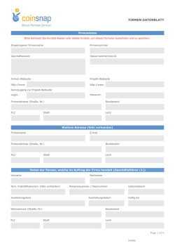 firmen datenblatt