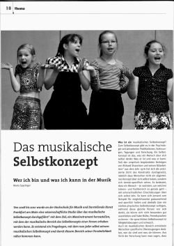 Das musikalische Selbstkonzept