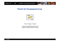 Einf&uuml;hrung 1 - Linac-AG - Goethe