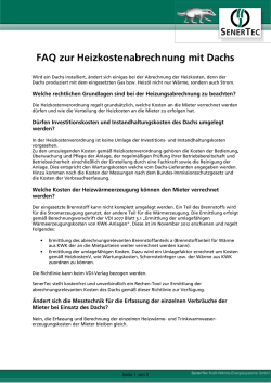 FAQ zur Heizkostenabrechnung mit Dachs