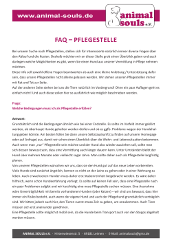 FAQ Pflegestellen