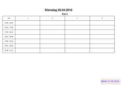 Dienstag 05.04.2016