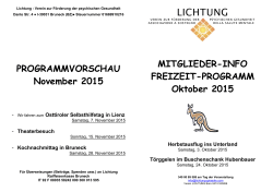 Programm Oktober 2015 - Verein Lichtung Girasole