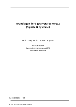 Grundlagen der Signalverarbeitung 2