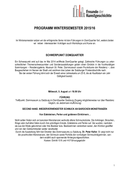 Programm WS 2015-16 - Universität Salzburg