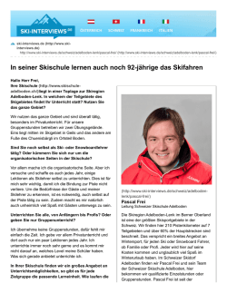 In seiner Skischule lernen auch noch 92