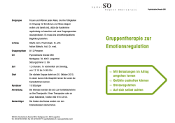 Gruppentherapie zur Emotionsregulation