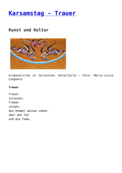 Karsamstag - Trauer,Karsamstag,Karwoche