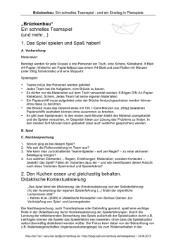 Handout zu &ldquo;Brueckenbau&rdquo;