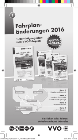 1. VVO-Berichtigungsblatt 2016 zum VVO