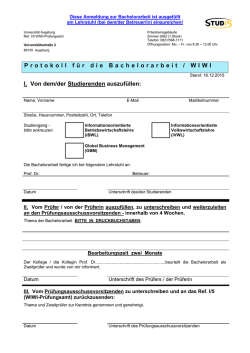 Protokoll Bachelorarbeit