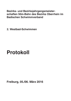 Protokoll - Badischer Schwimm