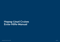 Hapag-Lloyd Cruises Erste-Hilfe-Manual