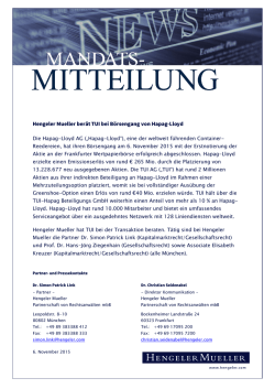 Hapag-Lloyd - Hengeler Mueller
