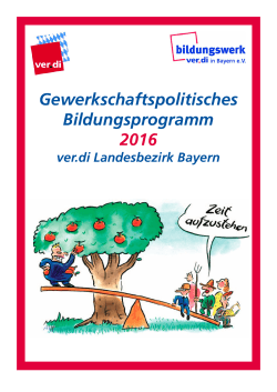 Gewerkschaftliches Bildungsprogramm ver.di Bayern
