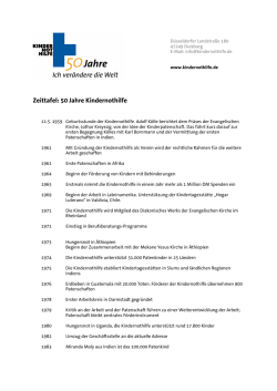 Zeittafel: 50 Jahre Kindernothilfe