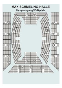 Saalplan Max Schmeling Halle mit Stehplatz Innenraum