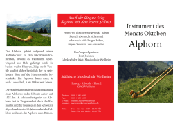 Alphorn - Städtische Musikschule Weilheim i.OB