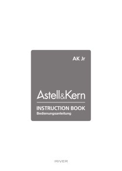INSTRUCTION BOOK AK Jr