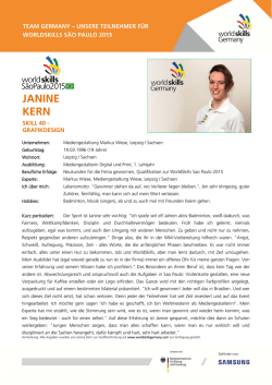 JANINE KERN - WorldSkills Germany