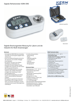 Digitale Refraktometer KERN ORD Digitale Brechungsindex