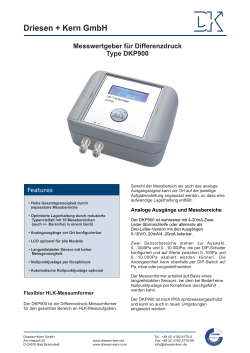 Datenblatt DKP900 Differenzdruck als PDF