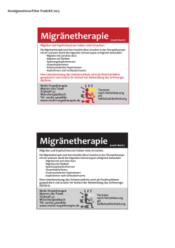 Migränetherapie (nach Kern) Migränetherapie