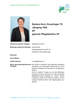 Barbara Kern - SBK Sektion St.Gallen Thurgau Appenzell