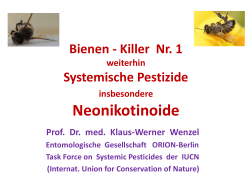 Aktueller Status: Neonikotinoide und Bienensterben