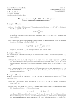 Blatt 8 - Institut für Mathematik