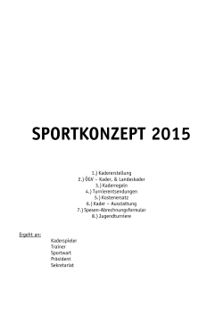 Sportkonzept 2015 - Golfclub Erzherzog Johann Maria Lankowitz