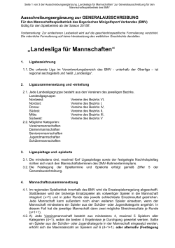 generalausschreibung - Bayerischer Minigolfsport Verband